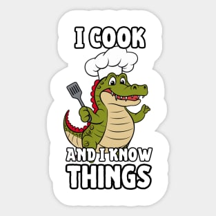 Crocodile Chef Funny Sticker